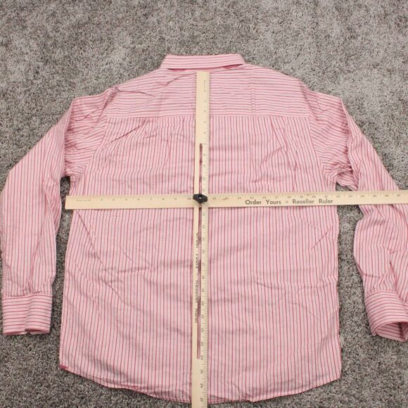 Tommy Bahama Jeans Button Up Shirt Mens XL Red White Stripe Cotton Casual - Picture 8 of 10